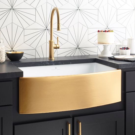 premier plumbing studio Kitchen - gold sink