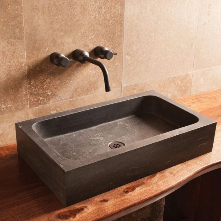 grey stone sink