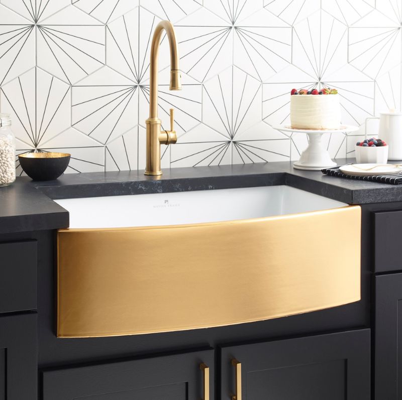 premier plumbing studio gold sink kitchen